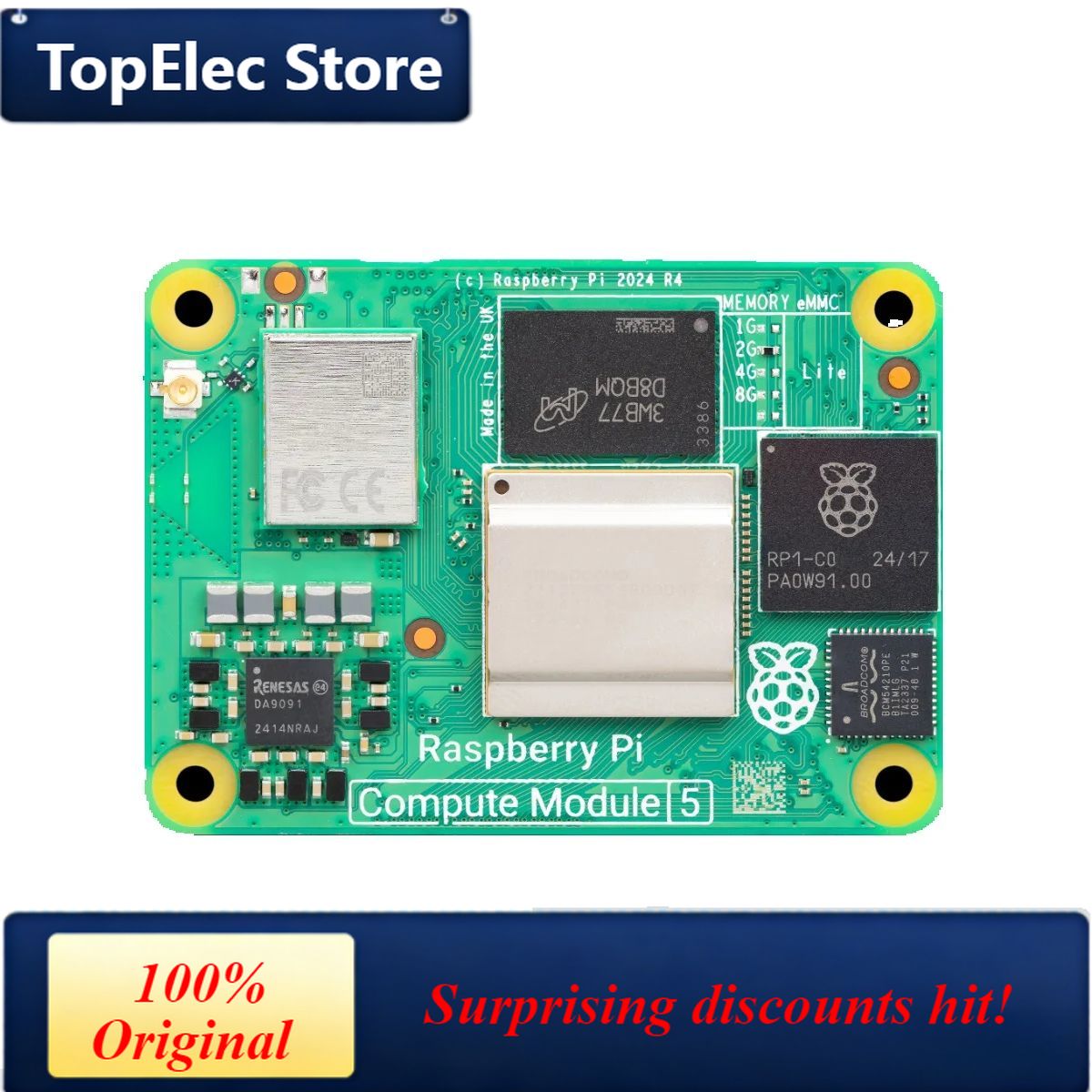 TopElec Raspberry Pi Compute M - Raspberry Pi 5 8Gb Board 评论和价格